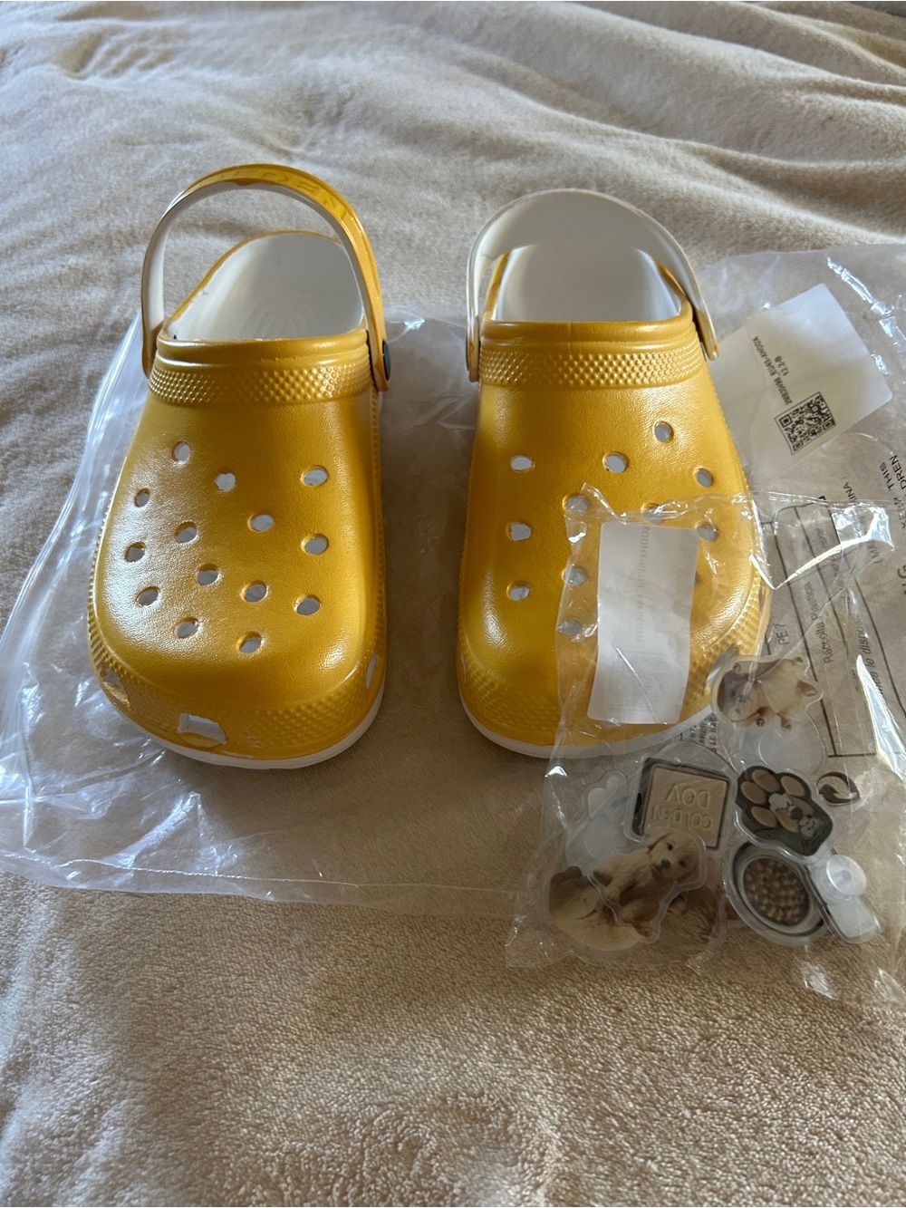 Ladies Yellow Slip-On Clogs with Back Strap
